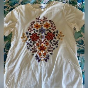 Embroidered floral top